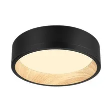 DAKASON LED Flush Mount Ceiling Light Fixture 12.5'' 25W 12.5In-1Pack, Black