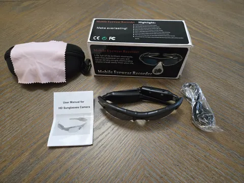 Mobile Eyewear Recorder Glasses  HD Video Built-In 2GB Memory Sleek Design NEW