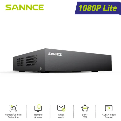 SANNCE 5IN1 8CH 2MP Lite DVR CCTV Video Recorder HDMI for Security Camera Kits