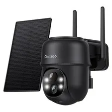 2K Cameras for Home -2.4G WiFi Outdoor Wireless Solar/Battery Powered, 360° V...