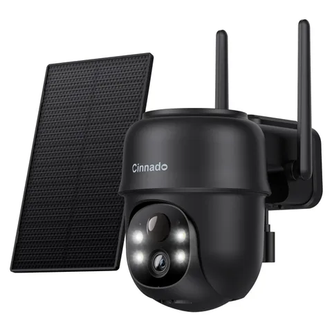 2K Cameras for Home -2.4G WiFi Outdoor Wireless Solar/Battery Powered, 360° V...