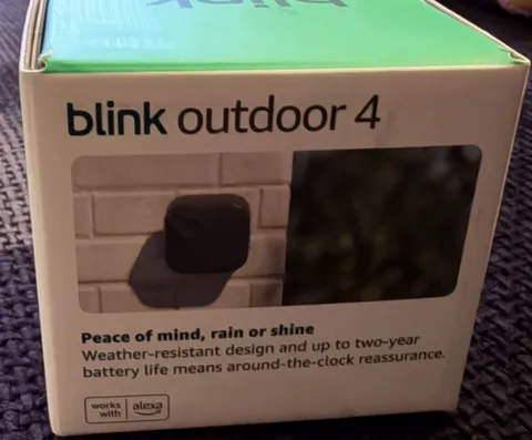 Blink Outdoor 4 1080p Wi-Fi Camera Motion/Person Detect 2-Way Audio Alexa Black