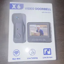 X6 Video Doorbell with 4.3 in Monitor Screen, Non-WiFi, Night Vision Mic