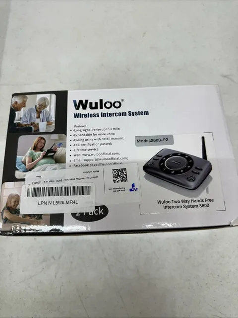 Wuloo Wireless 1 Mile Range Home Intercom System 2 Pack -S600-P2.