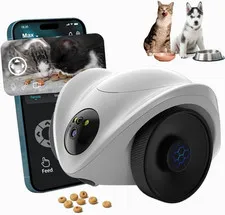 Robot Pet Camera with One-Tap Treat Dispensing | Mobile 360° Monitor, 2-Way Audi