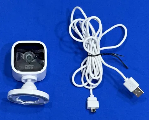 Blink Mini Indoor 1080p Camera Alexa Night Vision White Two Way Audio