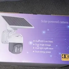 4K Solar PTZ Wi‑Fi Security Camera Color Night Vision Motion 2‑Way ER-197