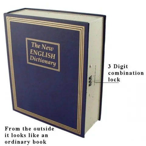 STREET WISE BOOK SAFE COMBINATION LOCK DIVERSION SECURITY HOME STASH MONEY BOX 