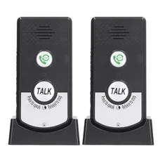 Black Wireless Voice Intercom Home Smart 2 Way Talk Doorbell For Elderly Caregiv