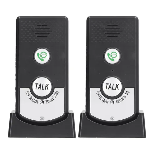 Black Wireless Voice Intercom Home Smart 2 Way Talk Doorbell For Elderly Caregiv