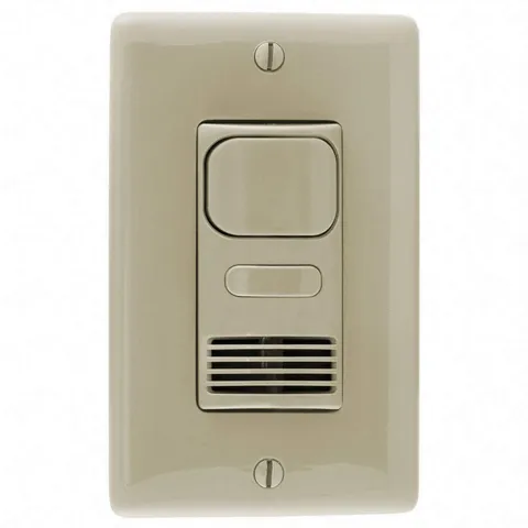 HUBBELL WIRING DEVICE-KELLEMS AD2000I1 Motion Snsr,PIR/Usonic,120-277V AC,Ivory