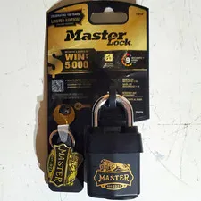 Master Lock 1921D Keyed Padlock Limited Edition Black/Gold Steel Matte, 2 Keys