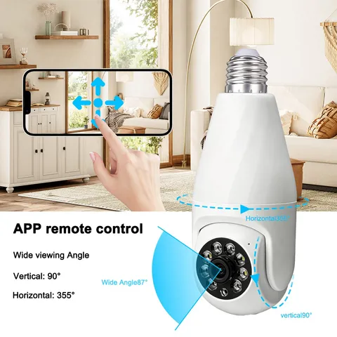 2K HD Wifi Camara De Seguridad Para Casa Y Exterior Con Vision Nocturna  Audio
