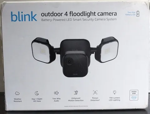 Blink Outdoor 4 Battery-Powered 1080p Security Camera HD with Floodlight Black