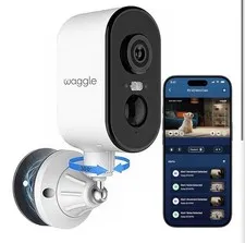 4G LTE Cellular Security Camera, Built in SIM Card, 2K HD Pet Monitor, 300° Pan,
