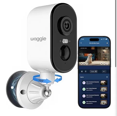 4G LTE Cellular Security Camera, Built in SIM Card, 2K HD Pet Monitor, 300° Pan,