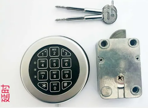 Safe Electronic Lock Solenoid Lock & 2 Master Key Override W/Chrome KEYPAD