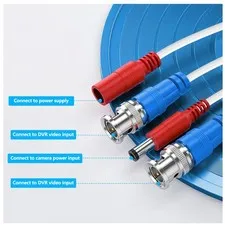 150FT BNC CCTV Cable Bundle with Power and Accessories