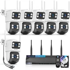 Outdoor PTZ Security Camera Wireless 4MP Night Vision Home