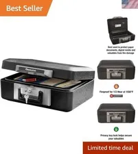 Compact 0.25 Cu Ft Fire Resistant Safe with Key Lock for Valuables