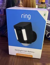 Ring Spotlight Cam Battery 1080p Wi-Fi Wireless Outdoor Camera w/ Siren Black
