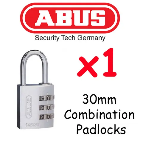  ABUS Combination Padlocks - Resettable 30mm  x1  High quality - SILVER