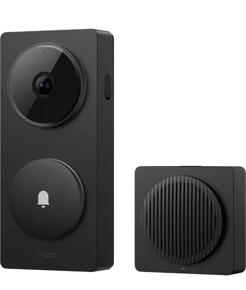 Aqara - Video Doorbell Camera - Wired/Battery Powered - Hub G410 Select - Black