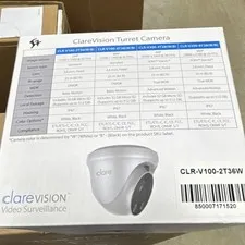 ClareVision ONVIF CLR-V100-2T36W Turret Camera White IP Wired 1080p Motion