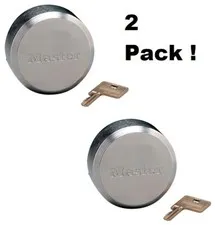 Master Lock 2-7/8" 6271KAW700A-80245 Keyed Alike Puck Shackleless Locks - 2 Pack