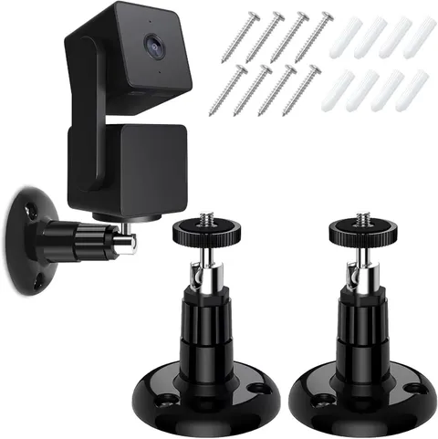 Wall Mount Kit for Wyze Cam Pan V3/ Wyze Cam V4/V3 - 2 Pack Black