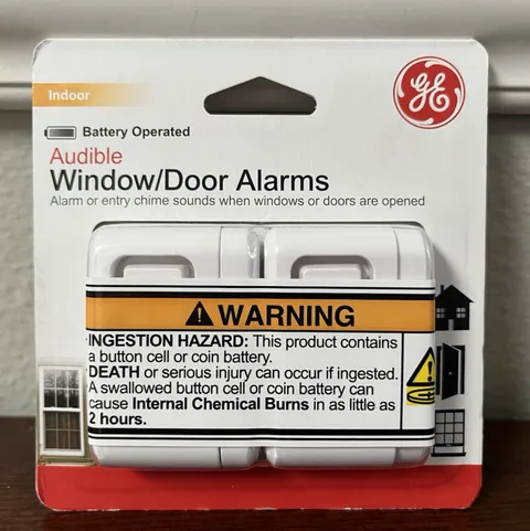 GE Jasco Indoor Security Audible Window/Door Alarms 2-Pack Window Sensor NEW
