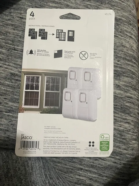 NEW! 4 Pack GE Personal Security Window Door Alarm Model 45174 Home Security