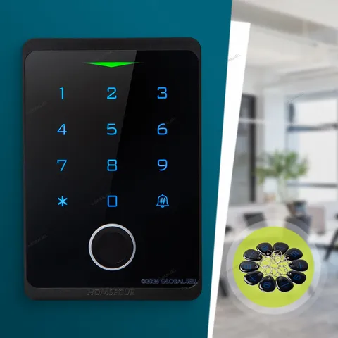 HOMSECUR Waterproof IP66 APP WIFI Fingerprint Password Access Control 125Khz