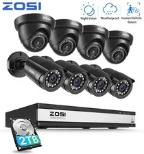 ZOSI 16CH 3K Lite CCTV DVR Home Security Camera System 8x1080P OutdoorCamera 2TB