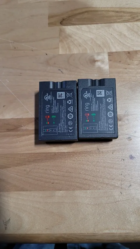 Lot of 2 Ring Quick Release Rechargeable Battery Packs 3.65V 6040mAh 22Wh