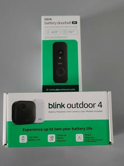NEW Blink Smart Home Bundle: Outdoor 4 Security Camera + Battery Doorbell 2K+