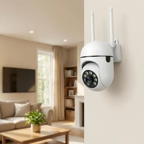 Wi Fi Smart Home Security Camera Can Rotate 360 Degrees Horizontally and 90 Degr