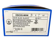 Leviton OSC05-M0W Ceiling Mount Occupancy Sensor, Multi-Technology, 180 Degree