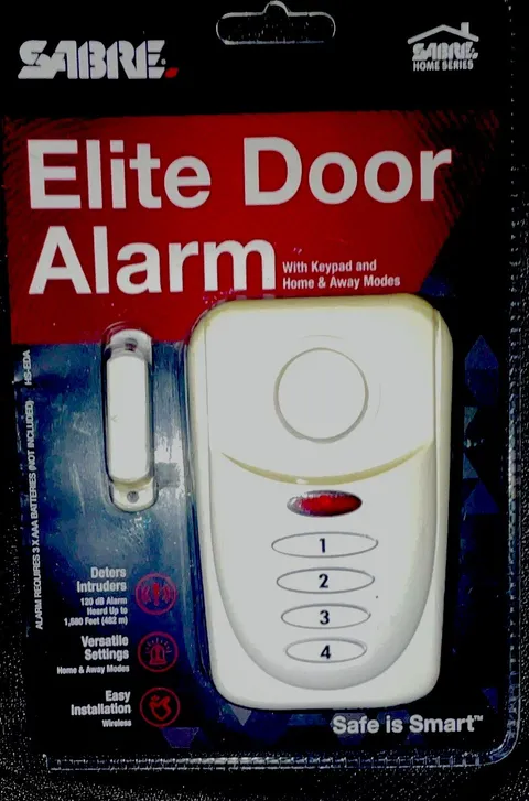 SABRE Elite Door Alarm HS-EDA Keypad Home & Away Modes Wireless Indoor White
