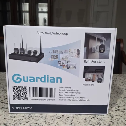 Guardian R200 Wireless NVR Security System Kit 4 Cameras 1080p Night Vision