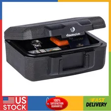 SentrySafe Fireproof Money Safe with Key Lock and Portable Handle