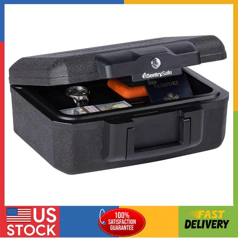 SentrySafe Fireproof Money Safe with Key Lock and Portable Handle