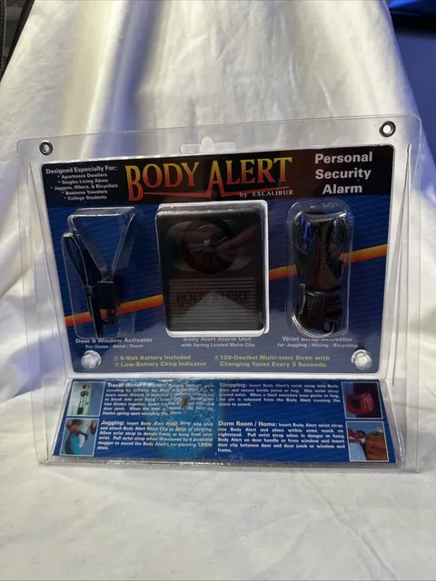 Body Alert Personal Security Alarm By Excalibur W/120-Decibel  - NEW