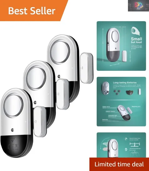 120dB Wireless Door & Window Alarm Pack – Protect Your Home & Loved Ones