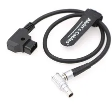D-Tap to 2 Pin Male Right Angle Power Cable for Teradek Bond, Teradek Bolt, S...