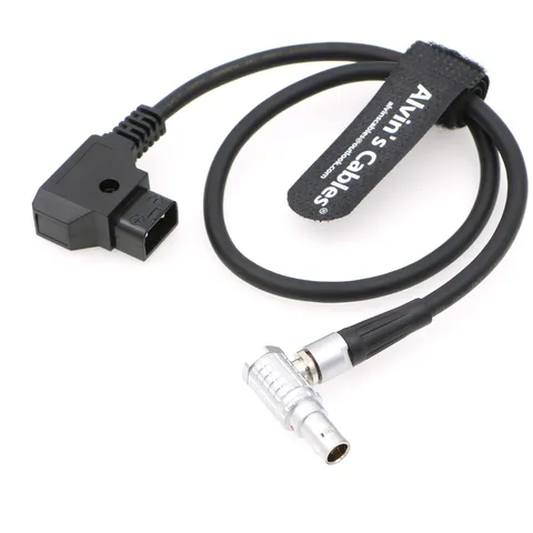 D-Tap to 2 Pin Male Right Angle Power Cable for Teradek Bond, Teradek Bolt, S...