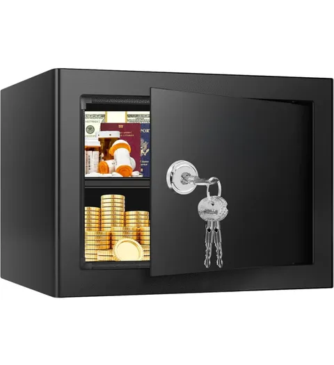 1.3 Cubic Feet Fireproof Safe Box with Key Lock, Hidden Steel Security Box wi...