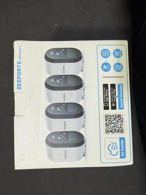 lot of 4 ZEEPORTE Security Smart wifi Battery Camera tv-d20 White FREE SHIPPING