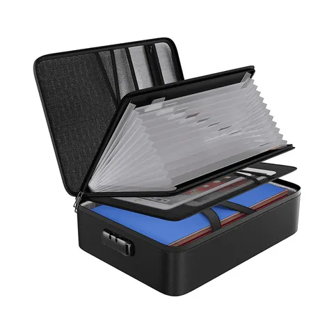 ENGPOW Fireproof Document Organizer Bag with Lock ＆ Accordion File Folder