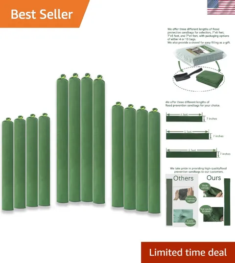 Flood Prevention Sandbags, Reusable Flood Water Barrier, Suitable for Indoor ...